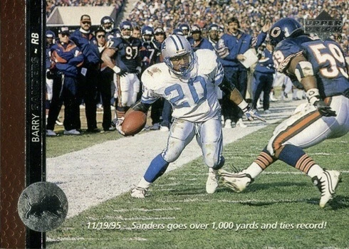 1996 Upper Deck #130 Barry Sanders Football Card 1996 Upper Deck #130 Barry Sanders Football Card