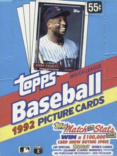 Unopened Box of 1992 Topps Baseball Cards Unopened Box of 1992 Topps Baseball Cards