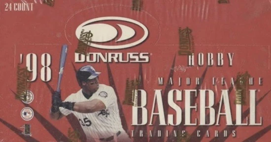 Unopened Box of 1998 Donruss Baseball Cards Unopened Box of 1998 Donruss Baseball Cards