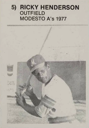 1977 Chong Modesto A's #5 Rickey Henderson Baseball Card