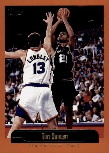 1999 Topps #121 Tim Duncan Basketball Card 1999 Topps #121 Tim Duncan Basketball Card