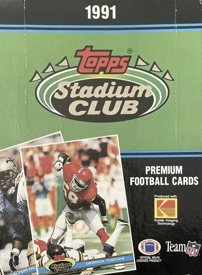 Unopened Box of 1991 Topps Stadium Club Football Cards