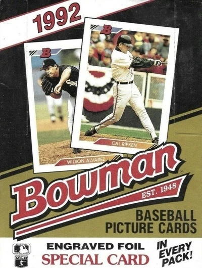Unopened Box of 1992 Bowman Baseball Cards