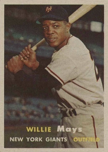 1957 Topps #10 Willie Mays Baseball Card 1957 Topps #10 Willie Mays Baseball Card