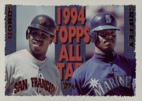 1995 Topps #388 Barry Bonds and Ken Griffey Jr. Baseball Card