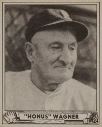 1940 Play Ball #168 Honus Wagner Baseball Card 1940 Play Ball #168 Honus Wagner Baseball Card