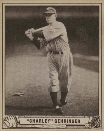 1940 Play Ball #41 Charley Gehringer Baseball Card 1940 Play Ball #41 Charley Gehringer Baseball Card