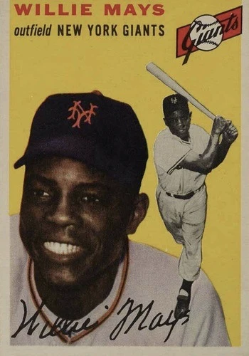 1954 Topps #90 Willie Mays Baseball Card 1954 Topps #90 Willie Mays Baseball Card