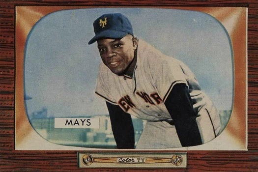 1955 Bowman #184 Willie Mays Baseball Card 1955 Bowman #184 Willie Mays Baseball Card