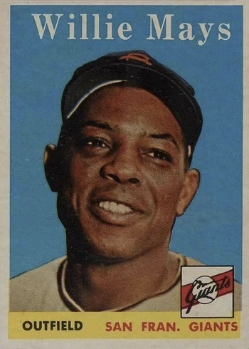 1958 Topps #5 Willie Mays Baseball Card 1958 Topps #5 Willie Mays Baseball Card