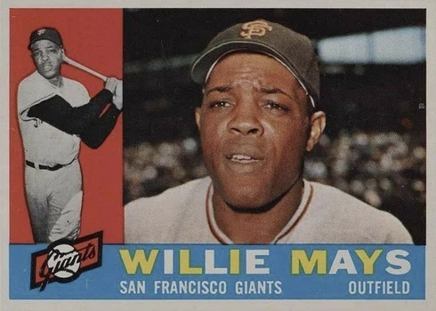 1960 Topps #200 Willie Mays Baseball Card 1960 Topps #200 Willie Mays Baseball Card