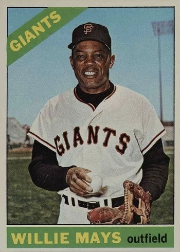 1966 Topps #1 Willie Mays Baseball Card 1966 Topps #1 Willie Mays Baseball Card
