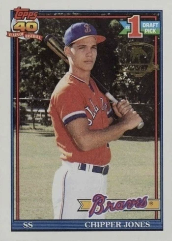 1991 Topps Desert Shield #333 Chipper Jones Rookie Card 1991 Topps Desert Shield #333 Chipper Jones Rookie Card