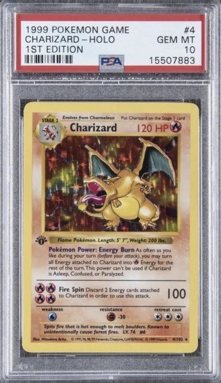 1999 First Edition Holographic Charizard Pokemon Card