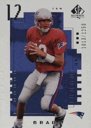 2000 SP Authentic #118 Tom Brady Rookie Card 2000 SP Authentic #118 Tom Brady Rookie Card
