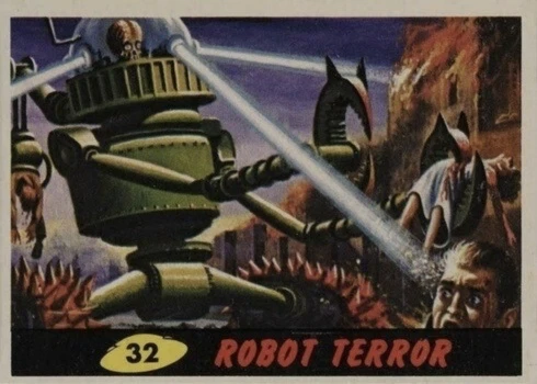 1962 Mars Attacks #32 Robot Terror Trading Card 1962 Mars Attacks #32 Robot Terror Trading Card