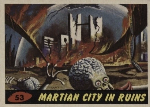 1962 Mars Attacks #53 Martian City In Ruins Trading Card 1962 Mars Attacks #53 Martian City In Ruins Trading Card