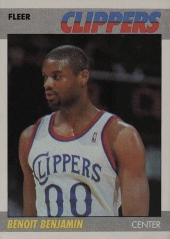 1987 Fleer #10 Benoit Benjamin Basketball Card 1987 Fleer #10 Benoit Benjamin Basketball Card