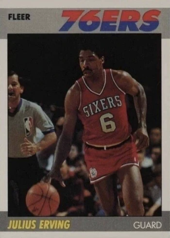 1987 Fleer #35 Julius Erving Basketball Card 1987 Fleer #35 Julius Erving Basketball Card