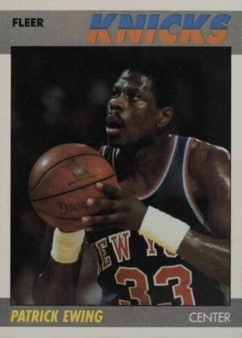 1987 Fleer #37 Patrick Ewing Basketball Card 1987 Fleer #37 Patrick Ewing Basketball Card