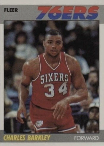 1987 Fleer #9 Charles Barkley Basketball Card 1987 Fleer #9 Charles Barkley Basketball Card