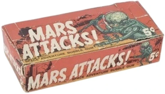 Original Box of 1962 Mars Attacks Cards Original Box of 1962 Mars Attacks Cards
