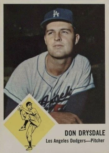 1963 Fleer #41 Don Drysdale Baseball Card 1963 Fleer #41 Don Drysdale Baseball Card