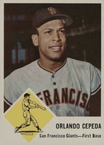 1963 Fleer #64 Orlando Cepeda Baseball Card 1963 Fleer #64 Orlando Cepeda Baseball Card