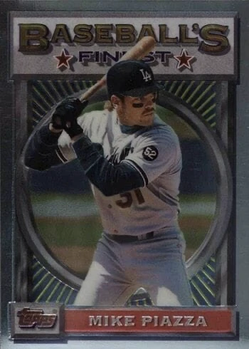 1993 Topps Finest #199 Mike Piazza Baseball Card 1993 Topps Finest #199 Mike Piazza Baseball Card