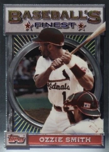 1993 Topps Finest #28 Ozzie Smith Baseball Card 1993 Topps Finest #28 Ozzie Smith Baseball Card