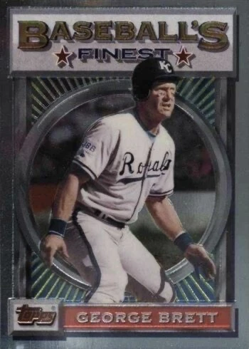 1993 Topps Finest #63 George Brett Baseball Card 1993 Topps Finest #63 George Brett Baseball Card