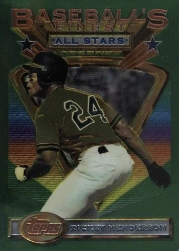 1993 Topps Finest #86 Rickey Henderson Baseball Card 1993 Topps Finest #86 Rickey Henderson Baseball Card