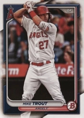 2024 Bowman #19 Mike Trout Baseball Card 2024 Bowman #19 Mike Trout Baseball Card