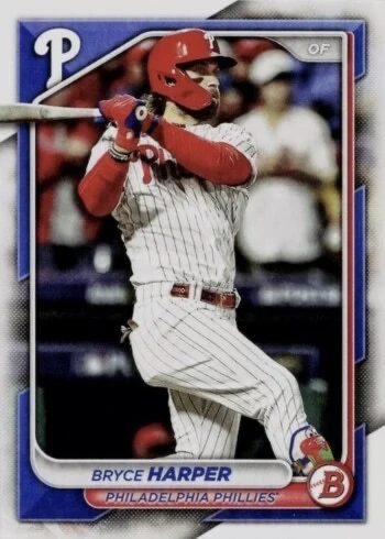 2024 Bowman #37 Bryce Harper Baseball Card 2024 Bowman #37 Bryce Harper Baseball Card