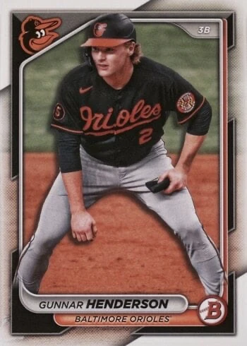 2024 Bowman #49 Gunnar Henderson Baseball Card 2024 Bowman #49 Gunnar Henderson Baseball Card