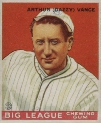 1933 Goudey #2 Dazzy Vance Rookie Card