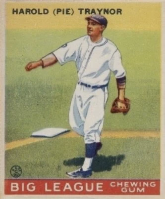 1933 Goudey #22 Pie Traynor Baseball Card