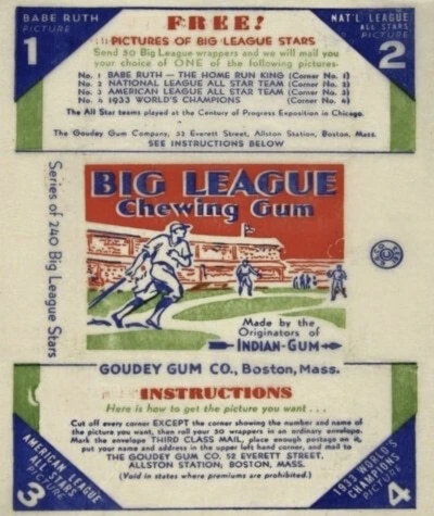 1993 Goudey Baseball Card Wrapper