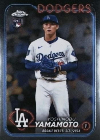 2024 Topps Chrome Update #USC108 Yoshinobu Yamamoto Baseball Card 2024 Topps Chrome Update #USC108 Yoshinobu Yamamoto Baseball Card