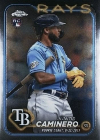 2024 Topps Chrome Update #USC193 Junior Caminero Baseball Card 2024 Topps Chrome Update #USC193 Junior Caminero Baseball Card