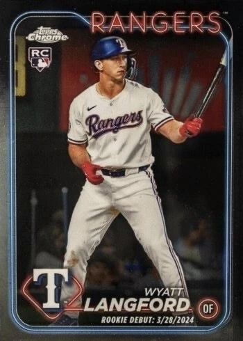 2024 Topps Chrome Update #USC37 Wyatt Langford Baseball Card 2024 Topps Chrome Update #USC37 Wyatt Langford Baseball Card