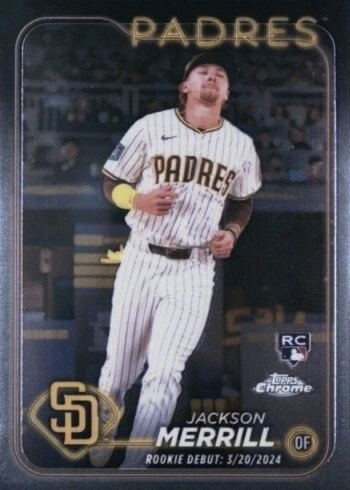 2024 Topps Chrome Update #USC57 Jackson Merrill Baseball Card 2024 Topps Chrome Update #USC57 Jackson Merrill Baseball Card