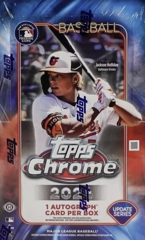 Unopened Box of 2024 Topps Chrome Update Baseball Cards Unopened Box of 2024 Topps Chrome Update Baseball Cards