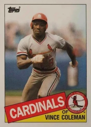 1985 Topps Traded #24T Vince Colemann Rookie Card