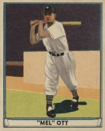 1941 Play Ball #8 Mel Ott Baseball Card
