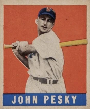 1948 Leaf #121 John Pesky Rookie Card
