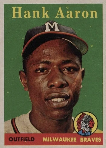 1958 Topps #30 Hank Aaron Baseball Card