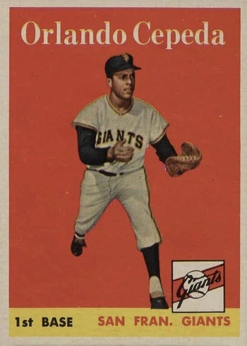 1958 Topps #343 Orlando Cepeda Rookie Card