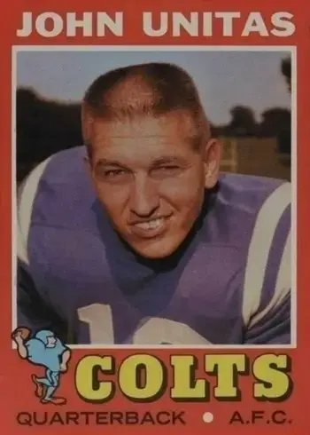 1971 Topps #1 Johnny Unitas Football Card