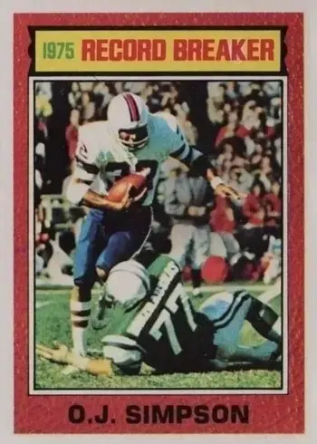 1976 Topps #6 O.J. Simpson Football Card